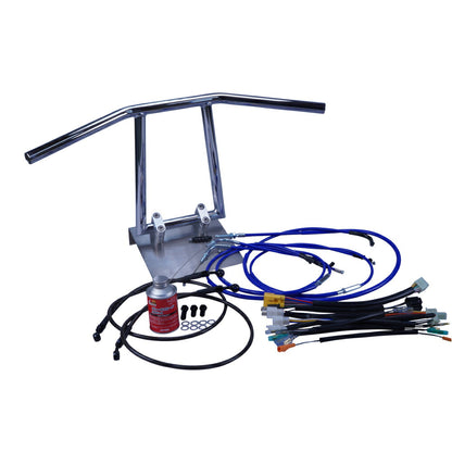 GB250 クラブマン 90年- MC10 アローハンドル セット メッキ カラー ワイヤー