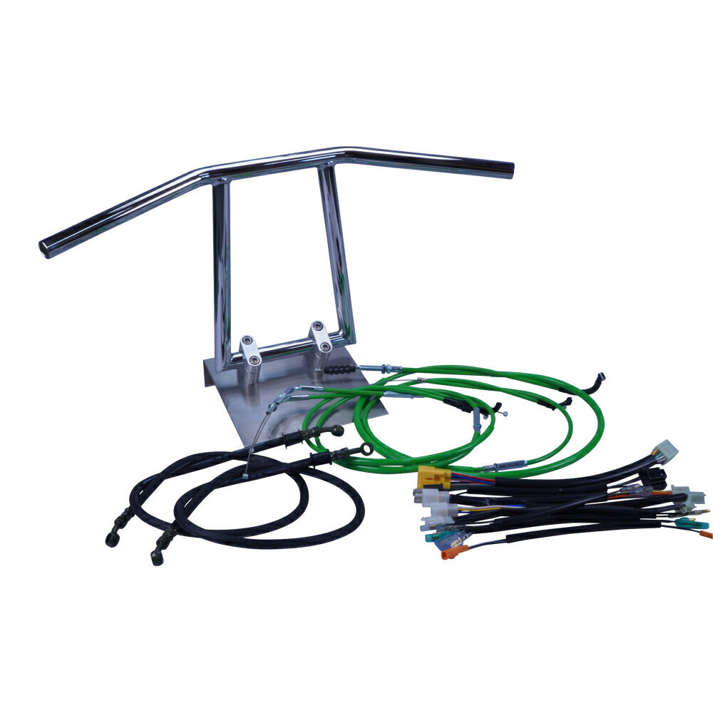 GPZ400F 全年式 ZX400A アローハンドル セット メッキ カラー ワイヤー