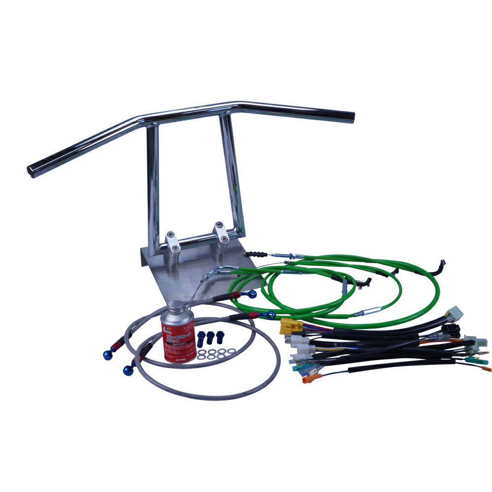 GSX400インパルス 94-98年 GK79A アローハンドル セット メッキ カラー ワイヤー