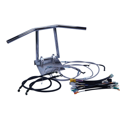 GSX400インパルス 94-98年 GK79A アローハンドル セット メッキ メッシュ ワイヤー