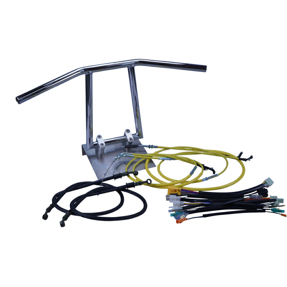 TW200/E 87-99年 2JL アローハンドル セット メッキ カラー ワイヤー