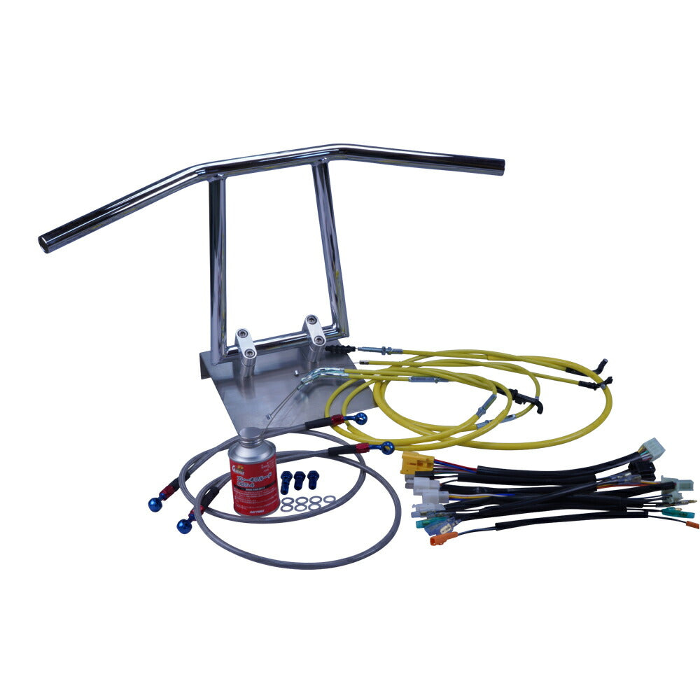 XJR400R 01-07年 RH02J アローハンドル セット メッキ カラー ワイヤー