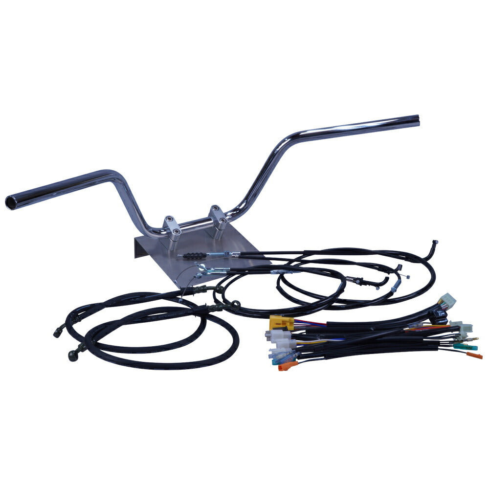 SR400/500 88-00年 1JR1JN クルージング ハンドル セット ブラック ワイヤー