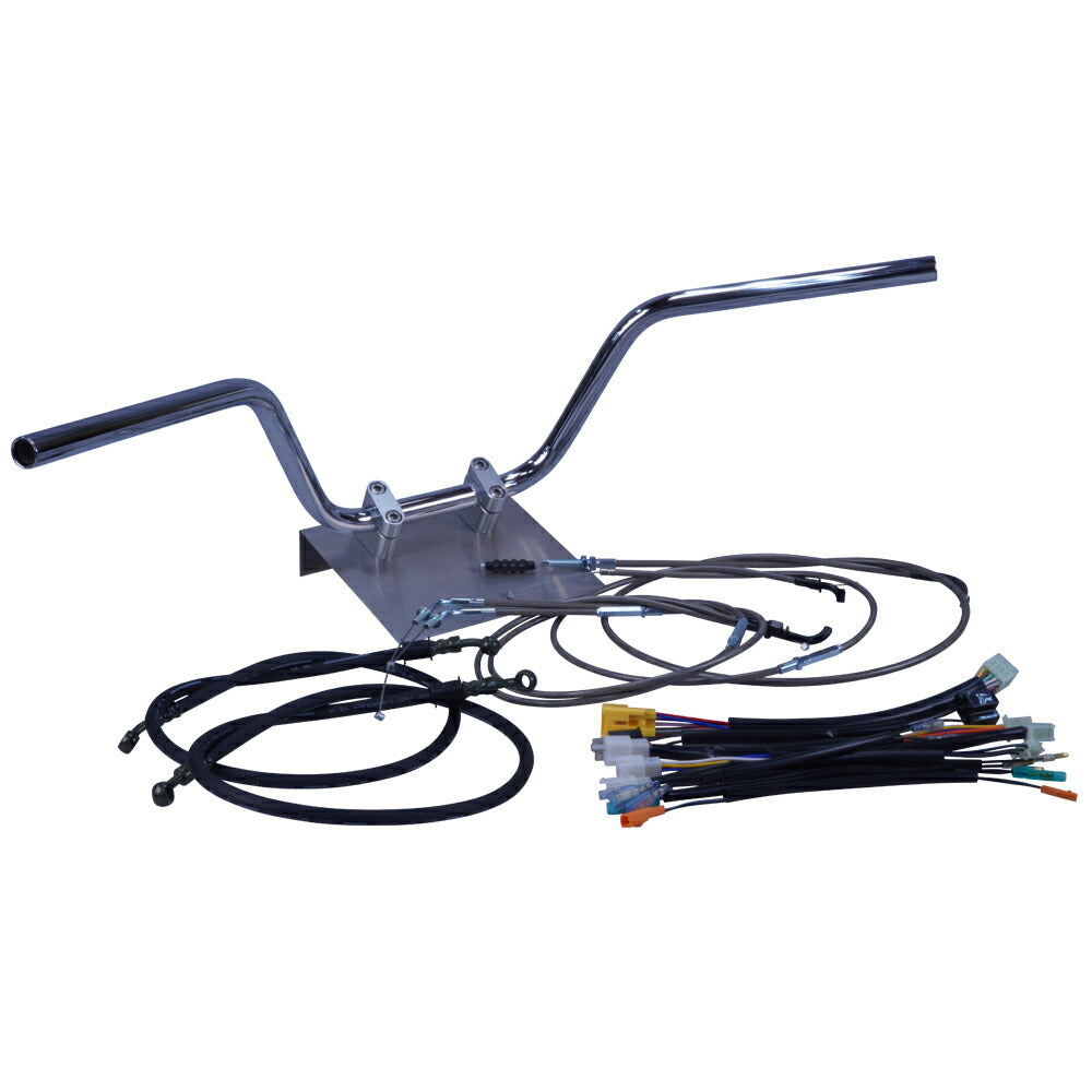 RZ250 85年 1AR クルージング ハンドル セット ブラックメッシュ ダークメッシュ ワイヤー