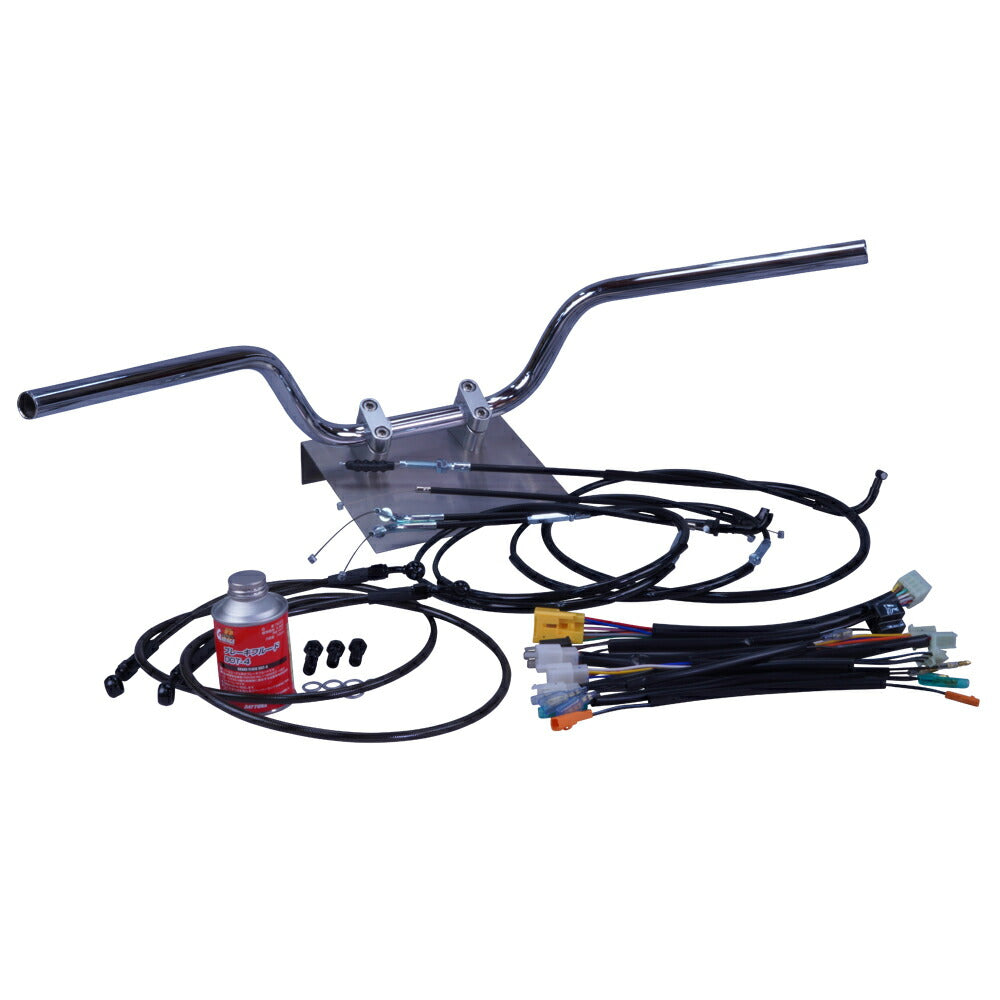 エストレヤ ディスク 92-06年 BJ250A クルージング ハンドル セット ブラック ワイヤー