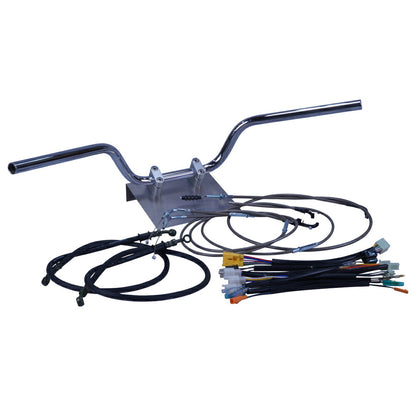 Z250FT A1/A2 79-80 KZ250A Cruising Handlebar Set Black Mesh Dark Mesh Wires