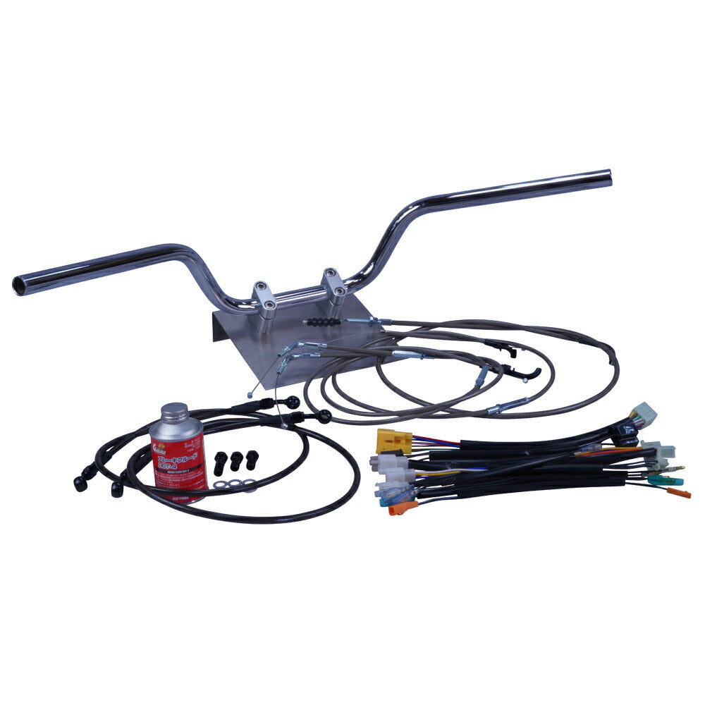 バンディット400/V/N 95-00年/GK77A クルージング ハンドル セット ブラックメッシュ ダークメッシュ ワイヤー