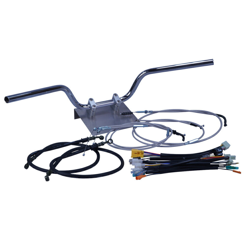 ZRX400/2 94-03年 ZR400E クルージング ハンドル セット メッシュ ワイヤー