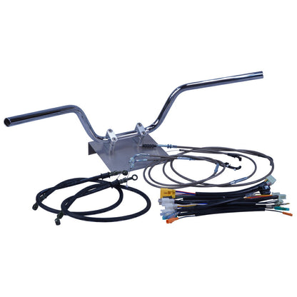 Z400GP 全年式 KZ400M クルージング ハンドル セット ブラックメッシュ ダークメッシュ ワイヤー
