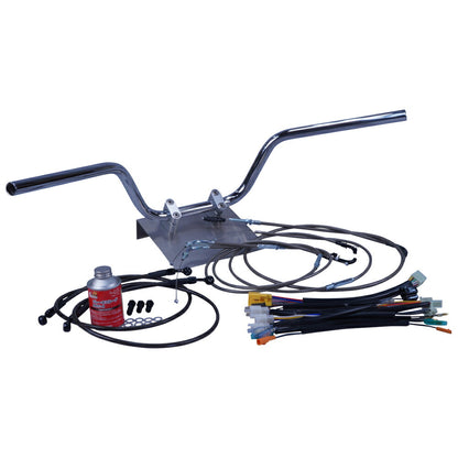 Z400FX 全年式 KZ400E クルージング ハンドル セット ブラックメッシュ ダークメッシュ ワイヤー