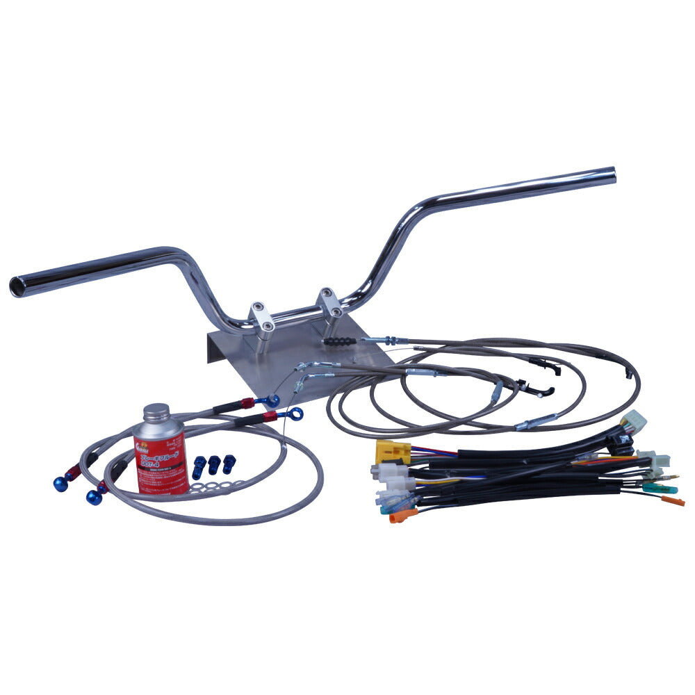 XJ400/E/D 80-83年 クルージング ハンドル セット ブラックメッシュ ダークメッシュ ワイヤー