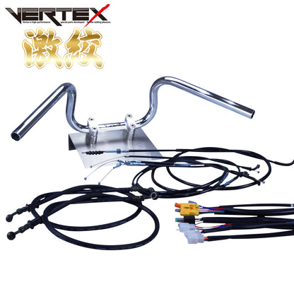 XJR400 95-97年 4HM 激絞りアップハンドル セット ブラック ワイヤー