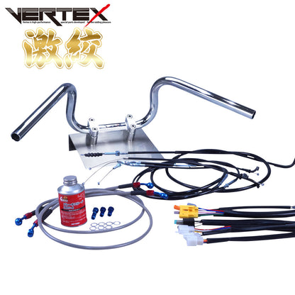 バンディット250 90-94年/GJ74 激絞りアップハンドル セット ブラック ワイヤー