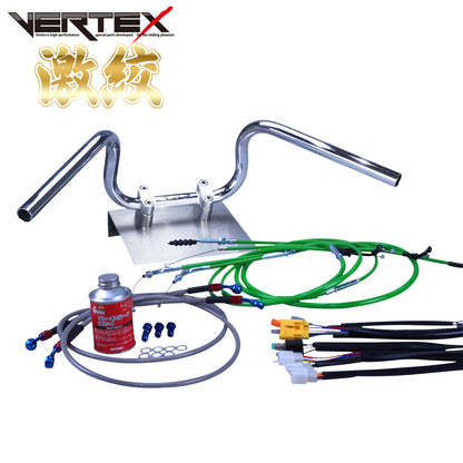 GSX400E 刀 (ザリ、ゴキ) GK51 激絞りアップハンドル セット カラー ワイヤー