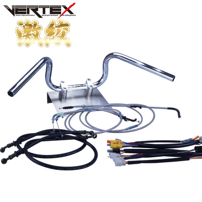 RZ250/RZ350 4L3 4U0 激絞りアップハンドル セット メッシュ ワイヤー