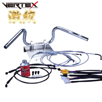 GS400 1型 76-77年 激絞りアップハンドル セット メッシュ ワイヤー