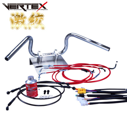 Zephyr χ (Kai) all model years ZR400C Super-narrow Ape Hanger Set with Color Wires
