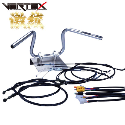 バンディット400/V/N 95-00年/GK77A 激絞りアップハンドル セット ブラック ワイヤー