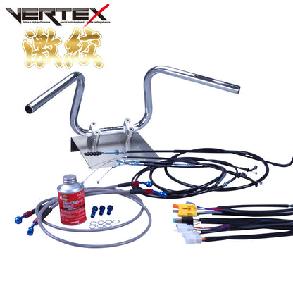 マグナ50 全年式 AC13 激絞りアップハンドル セット ブラック ワイヤー