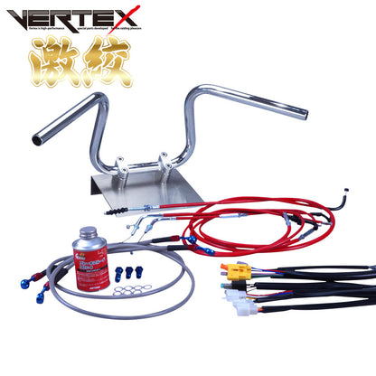 SR400 01-02年 RH01J 激絞りアップハンドル セット カラー ワイヤー