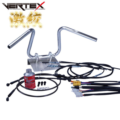 CB400F 初期 74-77年 激絞りアップハンドル セット ブラック ワイヤー