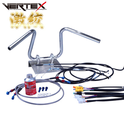 マグナ50 全年式 AC13 激絞りアップハンドル セット ブラック ワイヤー