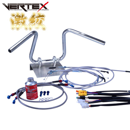 Z250FT A3 81年 KZ250A 激絞りアップハンドル セット メッシュ ワイヤー