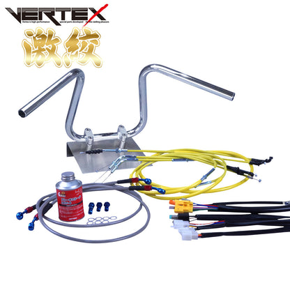 SR400 03-08年 RH01J 激絞りアップハンドル セット カラー ワイヤー