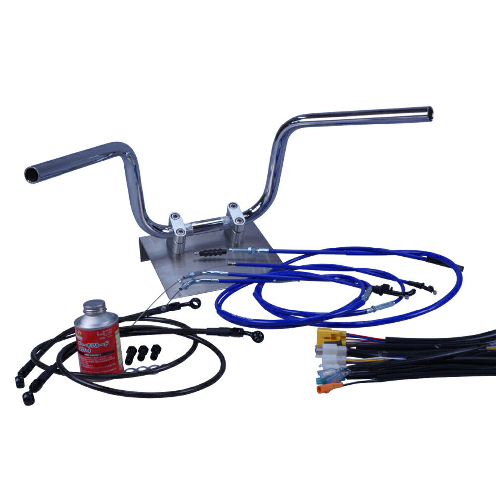 XR50/100モタード ミニ鬼アップハンドル セット カラー ワイヤー