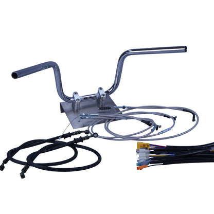 エイプ50 08-09年 AC16 ミニ鬼アップハンドル セット メッシュ ワイヤー