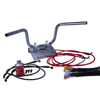 XR50/100モタード ミニ鬼アップハンドル セット カラー ワイヤー