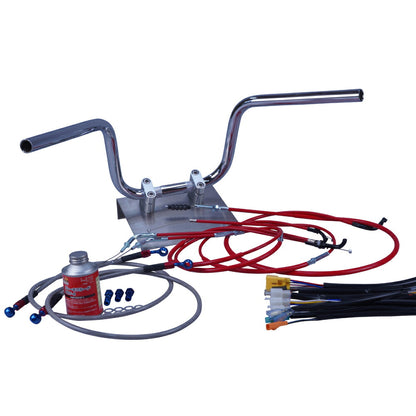 XR50/100モタード ミニ鬼アップハンドル セット カラー ワイヤー