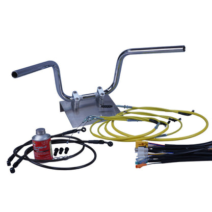 XR50/100モタード ミニ鬼アップハンドル セット カラー ワイヤー