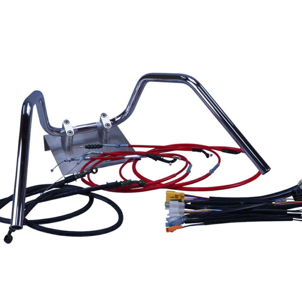 モンキー 84-98年 Z50J ミニ6ベントアップハンドル セット カラー ワイヤー