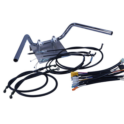 エイプ50/100 01-07年 AC16 HC07 ミニ鬼アップハンドル セット ブラック ワイヤー