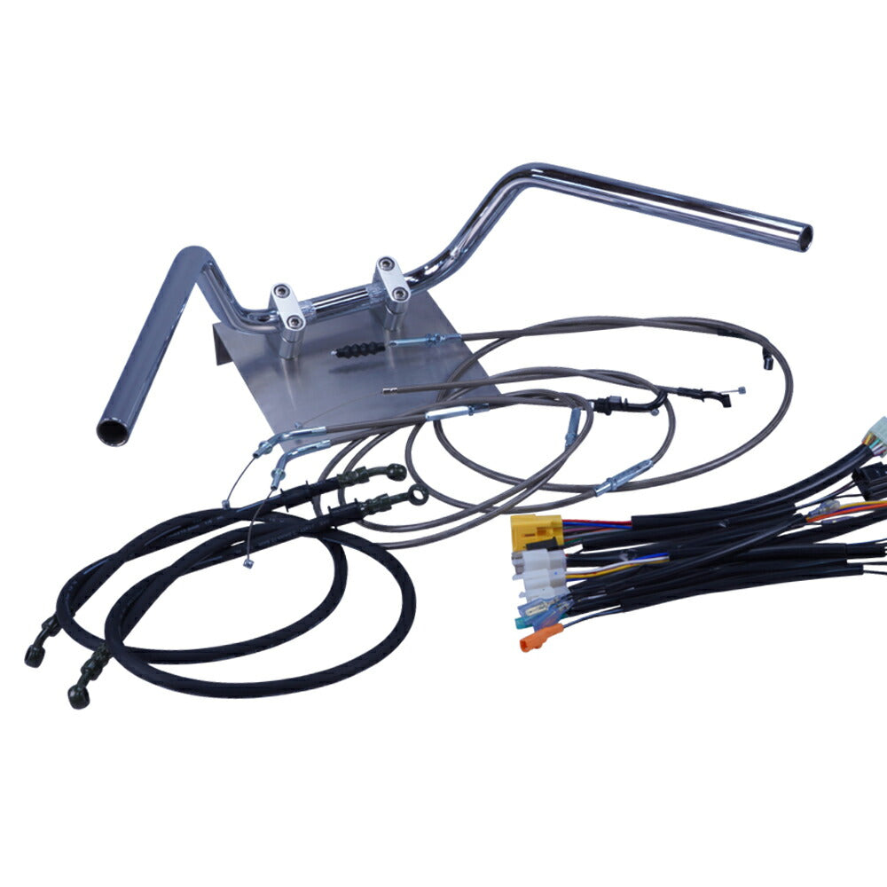 エイプ50 08-09年 AC16 ミニ鬼アップハンドル セット ブラックメッシュ ダークメッシュ ワイヤー