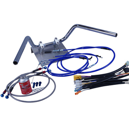 XR50/100モタード ミニ鬼アップハンドル セット カラー ワイヤー