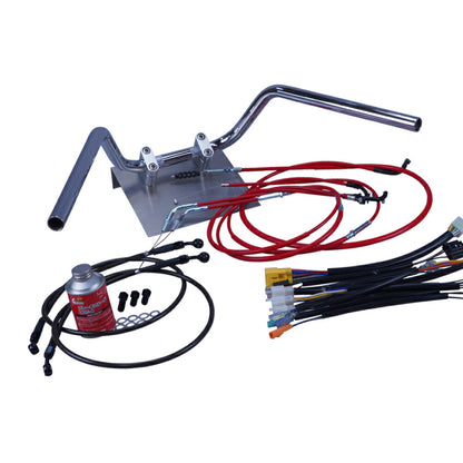 XR50/100モタード ミニ鬼アップハンドル セット カラー ワイヤー