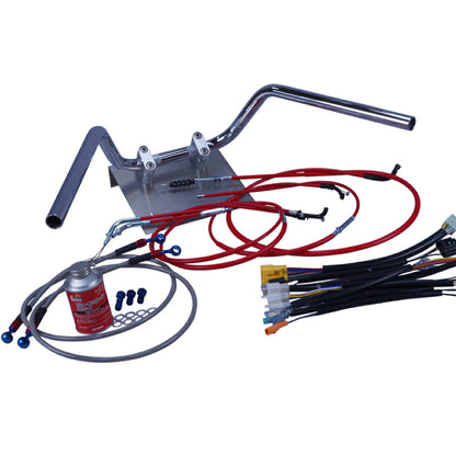 XR50/100モタード ミニ鬼アップハンドル セット カラー ワイヤー