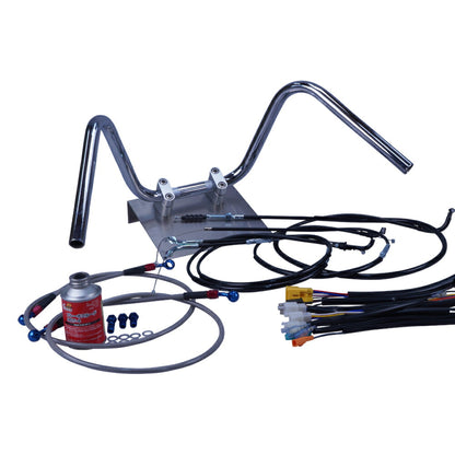 NS-1 全年式 AC12 ミニしぼりアップハンドル セット ブラック ワイヤー