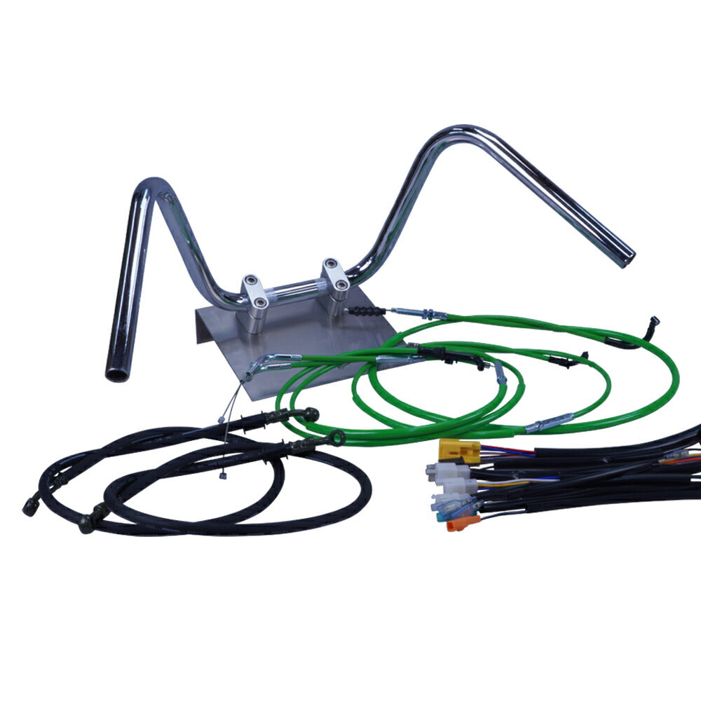 モンキー6V 74-84年 ミニしぼりアップハンドル セット カラー ワイヤー