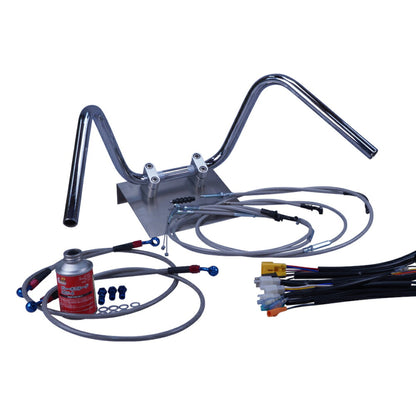 エイプ50 タイプD 09年 AC18 ミニしぼりアップハンドル セット メッシュ ワイヤー