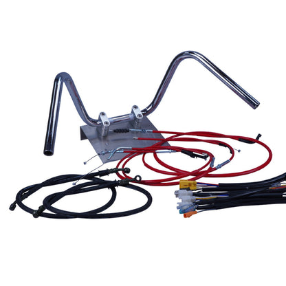 モンキー 84-98年 Z50J ミニしぼりアップハンドル セット カラー ワイヤー