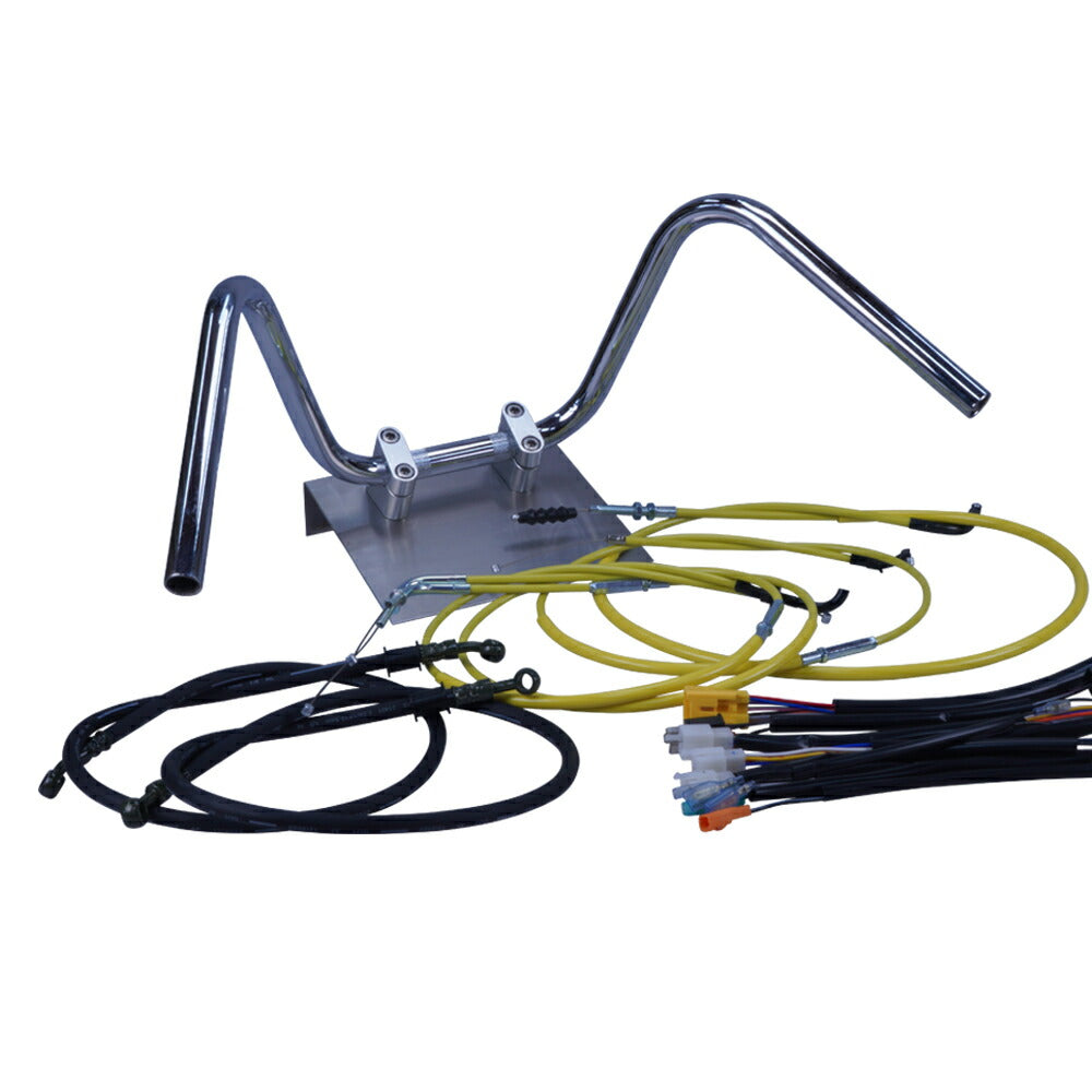 モンキー6V 74-84年 ミニしぼりアップハンドル セット カラー ワイヤー