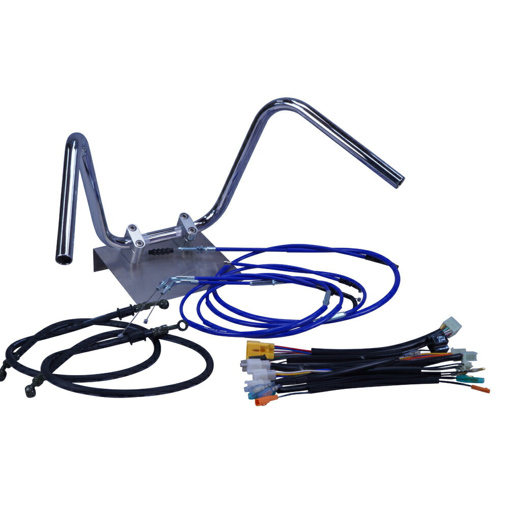 APE 50 Type D 09 (AC18) Mini Ape Hanger Handlebar Set Color Cables