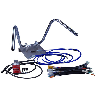 XR50/100モタード 05-07年 AD14HD13 ミニしぼりアップハンドル セット カラー ワイヤー