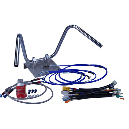 XR50/100モタード 05-07年 AD14HD13 ミニしぼりアップハンドル セット カラー ワイヤー