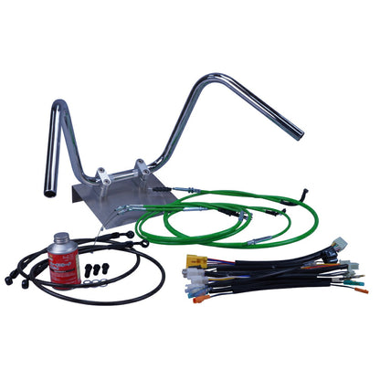 XR50/100モタード 05-07年 AD14HD13 ミニしぼりアップハンドル セット カラー ワイヤー