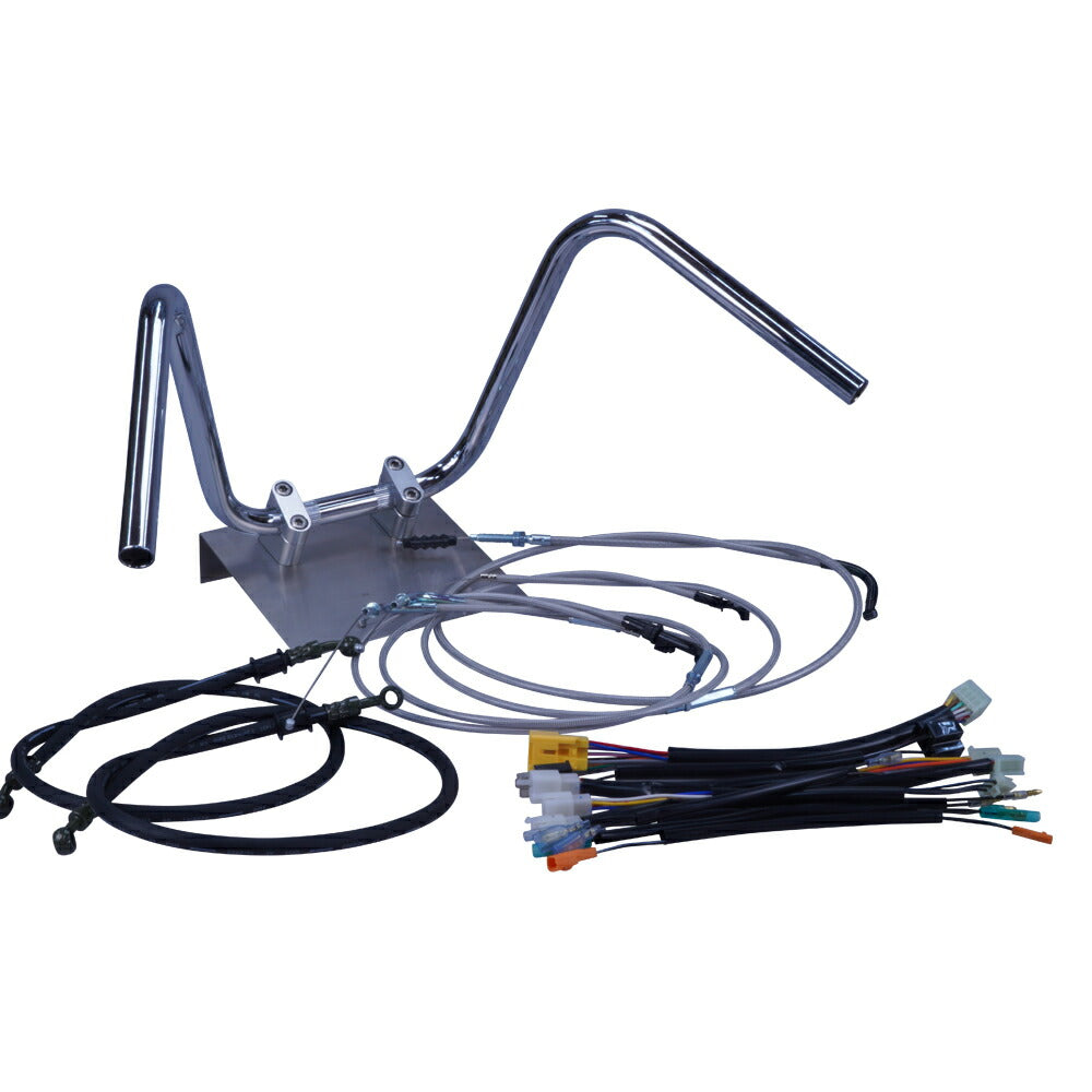 モンキー6V 74-84年 ミニしぼりアップハンドル セット メッシュ ワイヤー