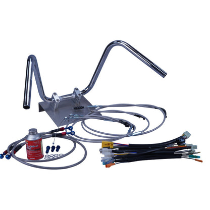 エイプ50 タイプD 09年 AC18 ミニしぼりアップハンドル セット メッシュ ワイヤー